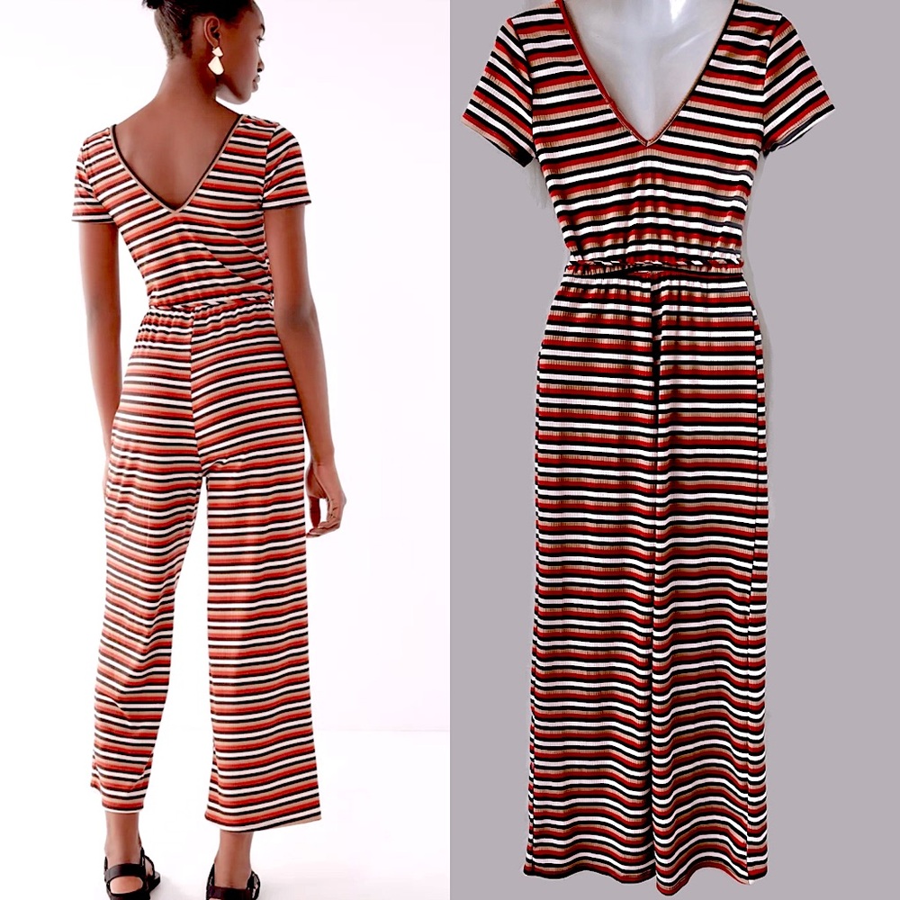 *Final Offer* Urban Outfitters NWOT Surplice Stripe Jumpsuit, Small - Picture 10 of 12